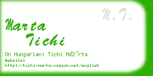 marta tichi business card